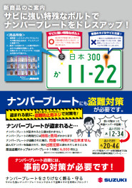 ナンバープレートロックボルトのご紹介。